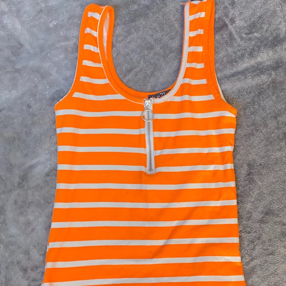 Neon stripes tank top